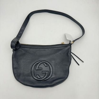 Gucci Black Leather Shoulder Bag Medium