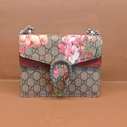 Gucci Dionysus Blooms Print GG Coated Canvas Bag