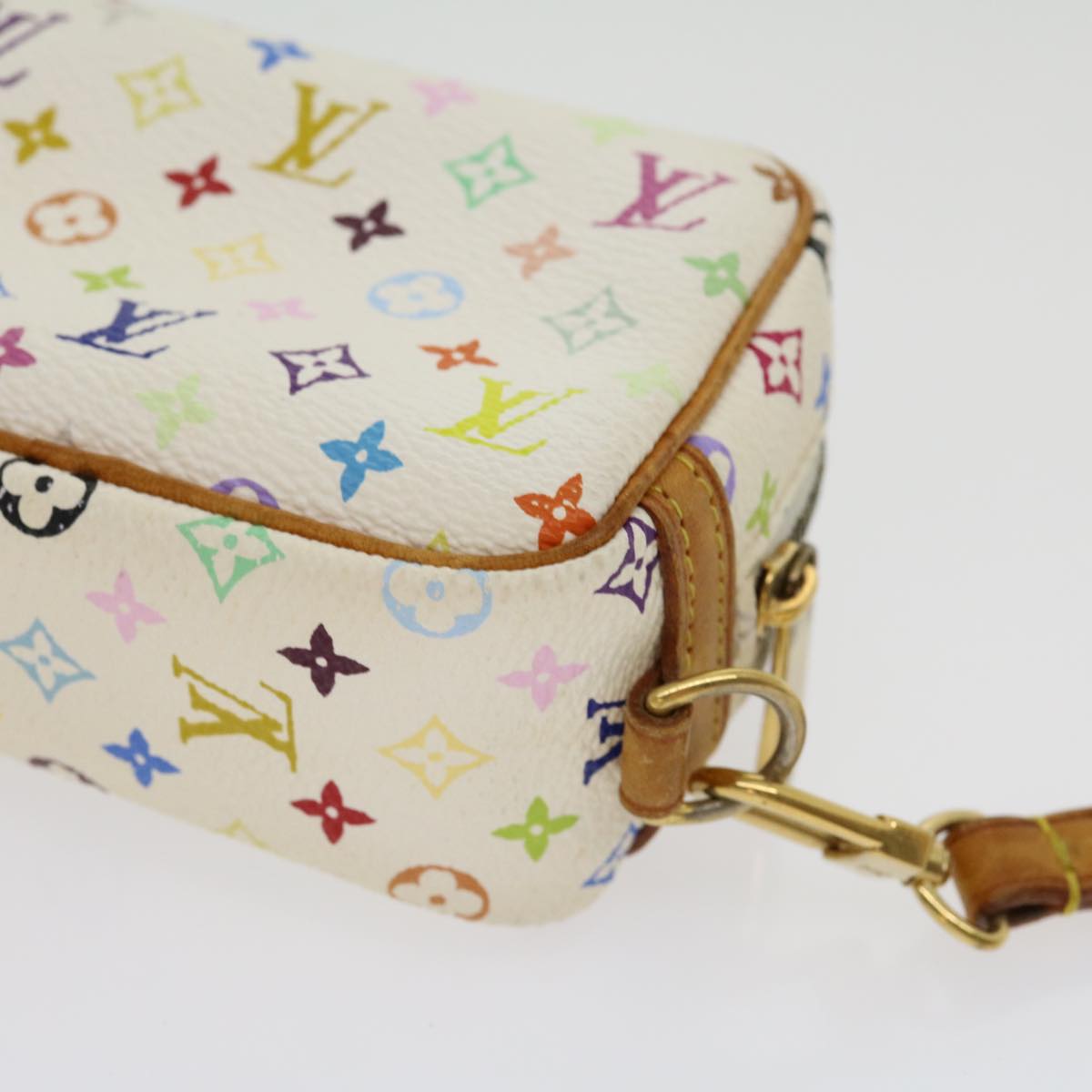 Louis Vuitton  Monogram Multicolor Trousse Wapity Pouch White M58033 Auth rh244