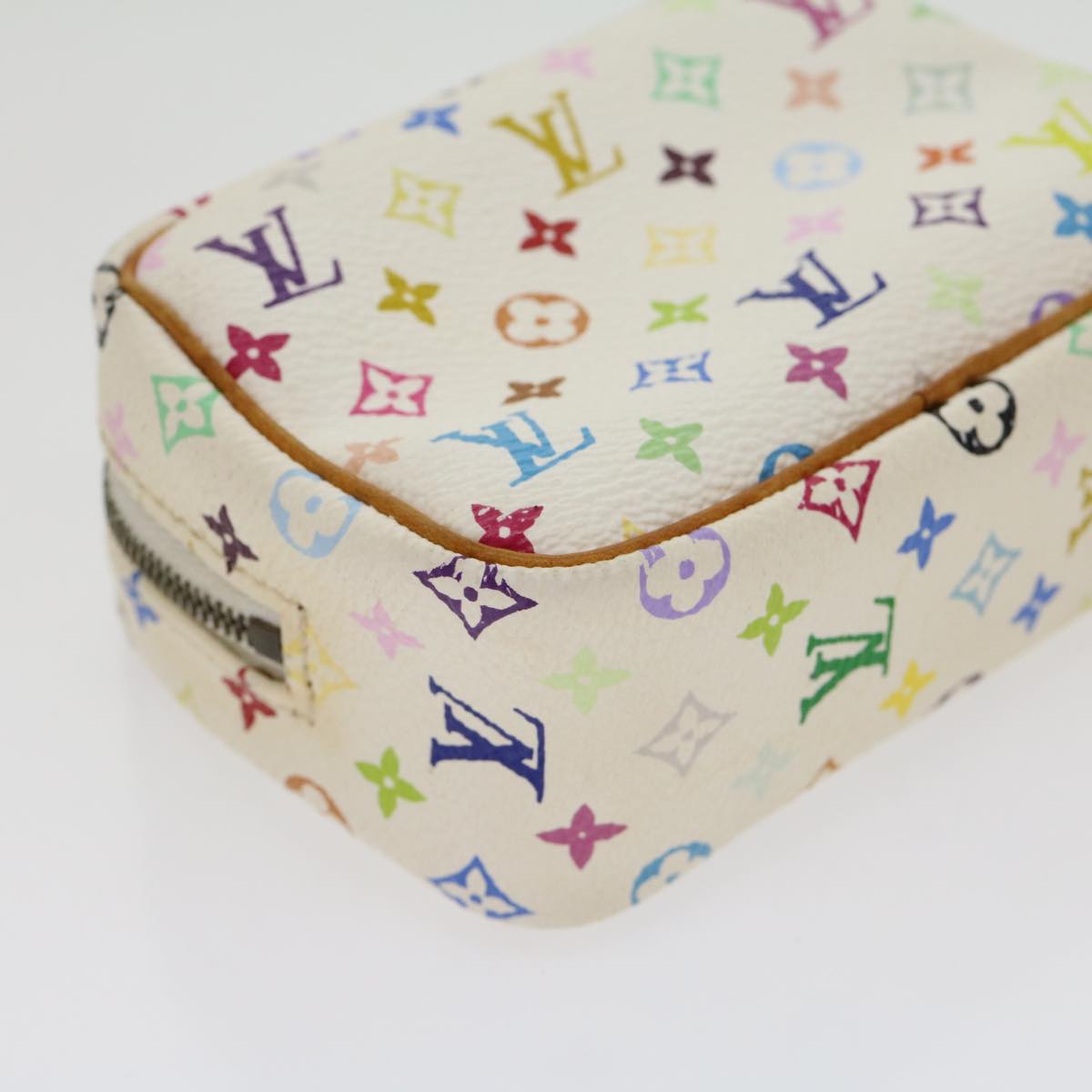 Louis Vuitton  Monogram Multicolor Trousse Wapity Pouch White M58033 Auth rh244