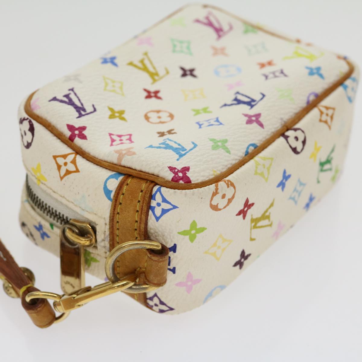 Louis Vuitton  Monogram Multicolor Trousse Wapity Pouch White M58033 Auth rh244