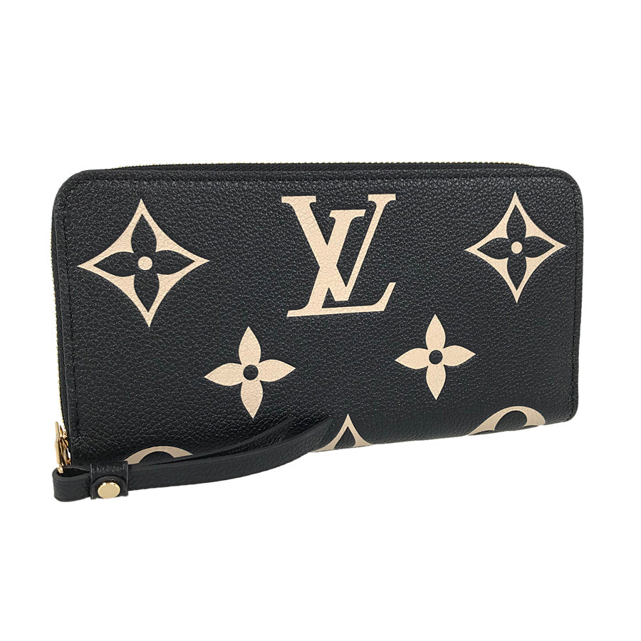 Louis Vuitton  Bicolor Monogram Emplant Zippy Wallet purse Zip Around