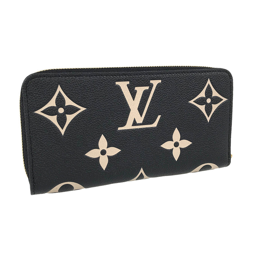 Louis Vuitton  Bicolor Monogram Emplant Zippy Wallet purse Zip Around