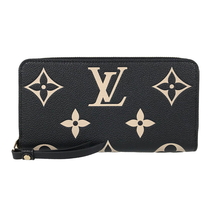 Louis Vuitton  Bicolor Monogram Emplant Zippy Wallet purse Zip Around