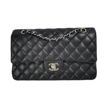 Chanel Classic Double Flap Medium Black Caviar Silver - first payment