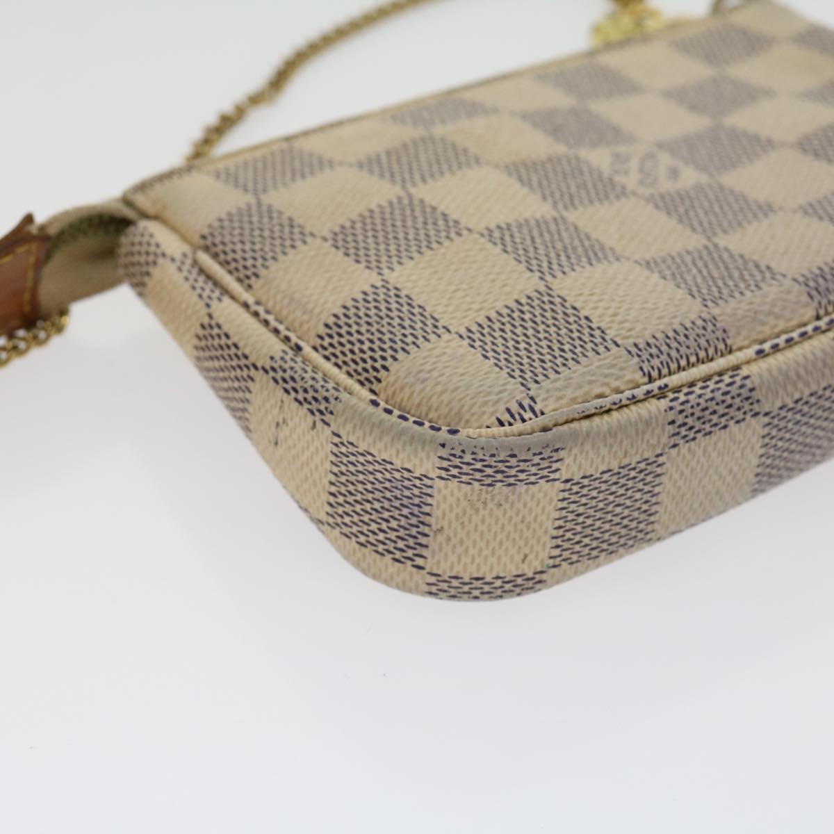 Louis Vuitton  Damier Azur Mini Pochette Accessoires Pouch N58010 LV Auth rz439