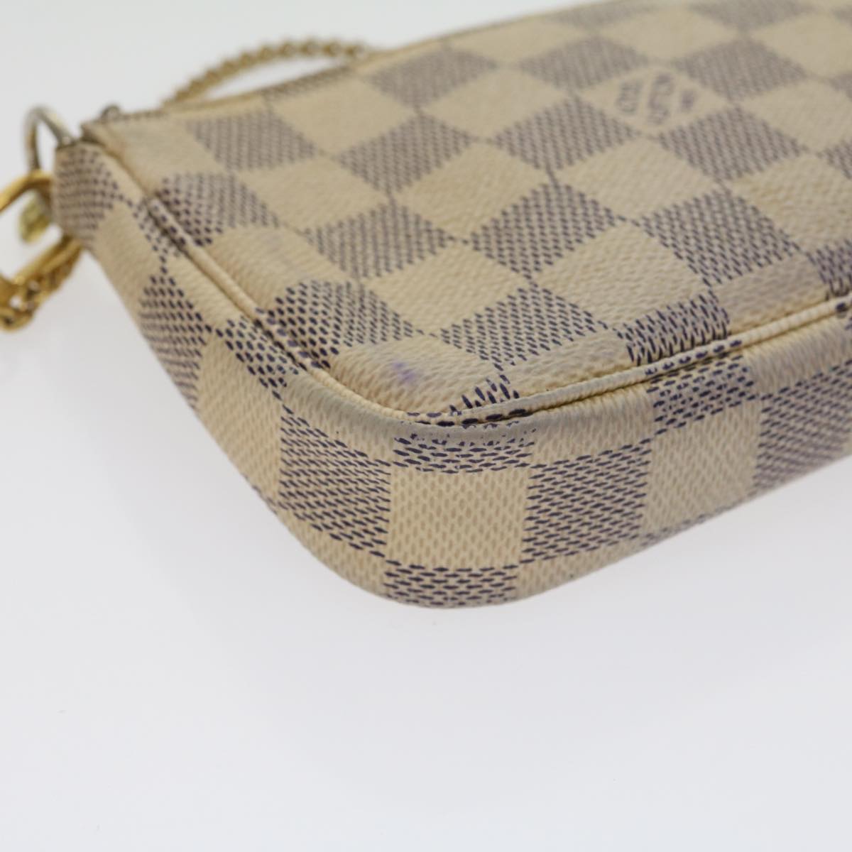 Louis Vuitton  Damier Azur Mini Pochette Accessoires Pouch N58010 LV Auth rz439