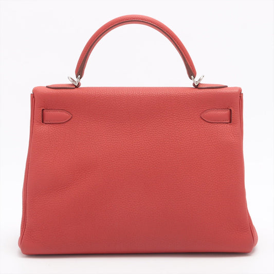 Hermes Kelly 32 Retourne Togo Geranium Palladium