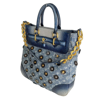 Louis Vuitton Denim Stripes Corsaire Polka Dot Tote