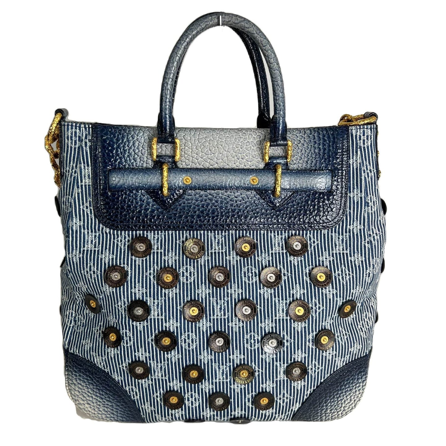 Louis Vuitton Denim Stripes Corsaire Polka Dot Tote