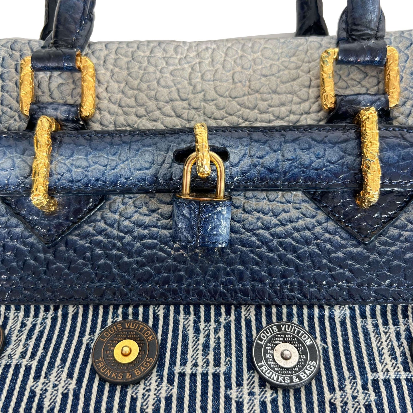 Louis Vuitton Denim Stripes Corsaire Polka Dot Tote