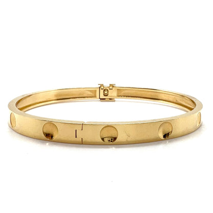 Louis Vuitton 18K Gold Bangle Empreinte LV Sz M