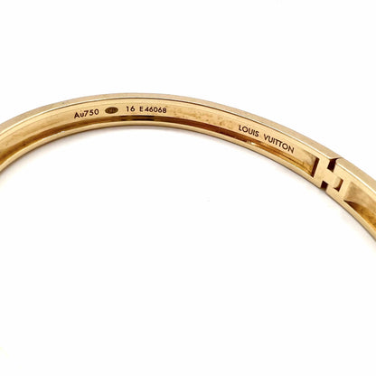 Louis Vuitton 18K Gold Bangle Empreinte LV Sz M