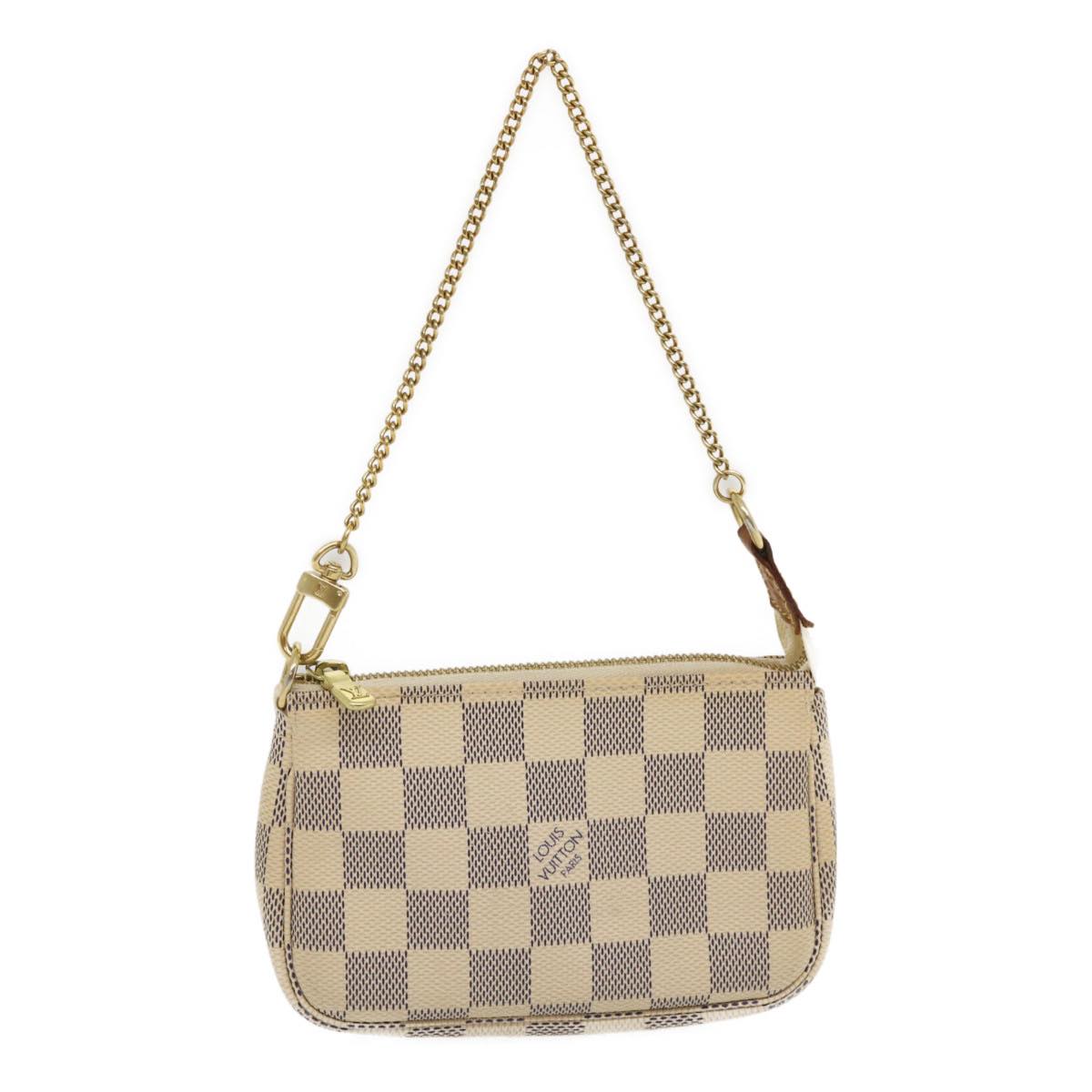 Louis Vuitton  Damier Azur Mini Pochette Accessoires Pouch N58010 LV Auth 35103