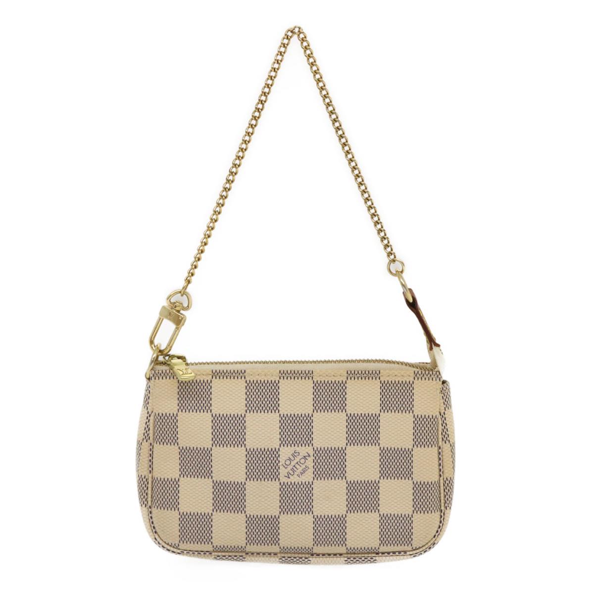 Louis Vuitton  Damier Azur Mini Pochette Accessoires Pouch N58010 LV Auth 35103