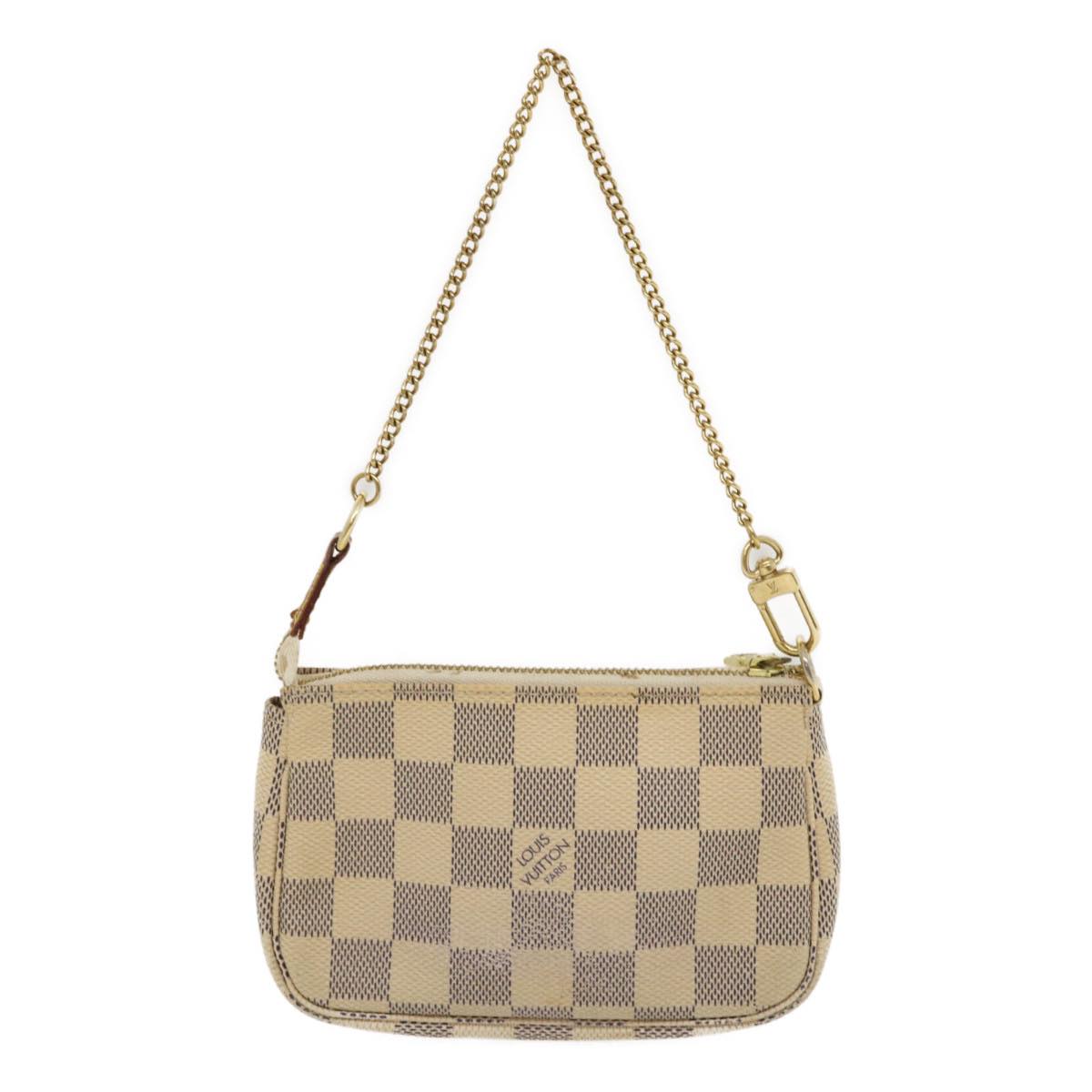 Louis Vuitton  Damier Azur Mini Pochette Accessoires Pouch N58010 LV Auth 35103