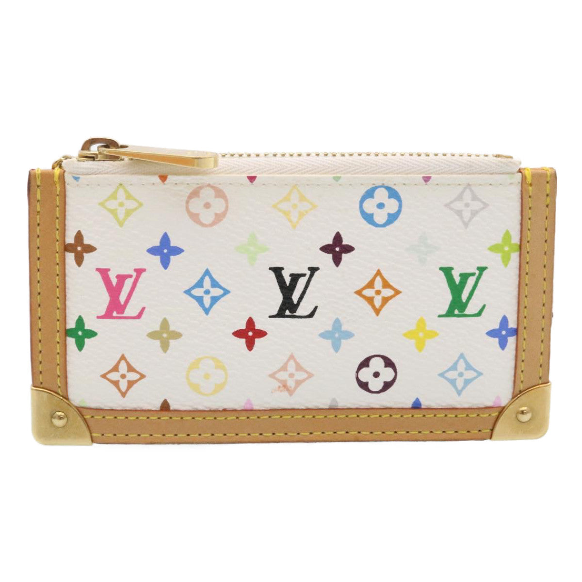 Louis Vuitton  Monogram Multicolor Pochette Cles Coin Purse White M92655 am443b