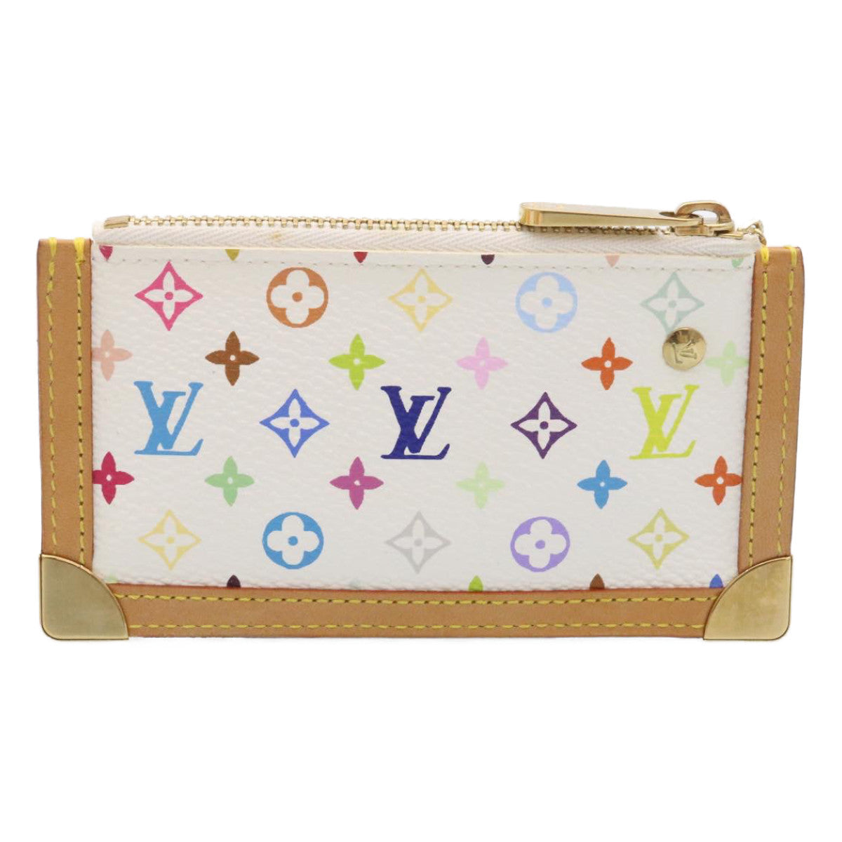 Louis Vuitton  Monogram Multicolor Pochette Cles Coin Purse White M92655 am443b