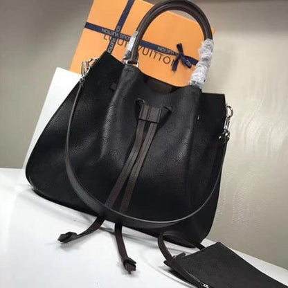 Louis Vuitton Girolata Handbag Mahina Noir