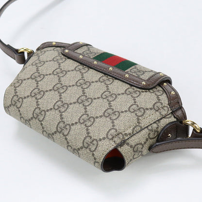 GUCCI 675997 Headphone Case Ofidia Diagonal Shoulder Bag GG Supreme Beige Women