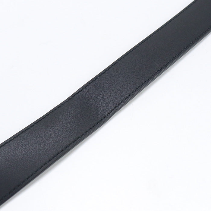 GUCCI 414516 AP00T 1000 Slim belt double belt leather Black Women