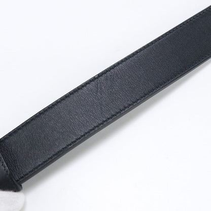 GUCCI 414516 AP00T 1000 Slim belt double belt leather Black Women