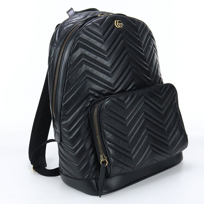 GUCCI 523405 1000 Backpack GG Marmont leather Black