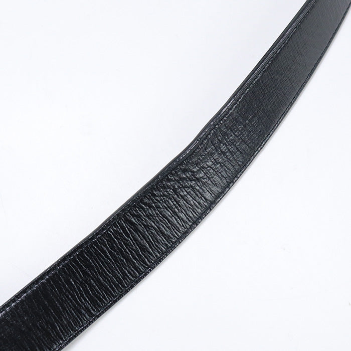 GUCCI 414516 18YXV 1000 Slim belt GG Marmont belt leather Black