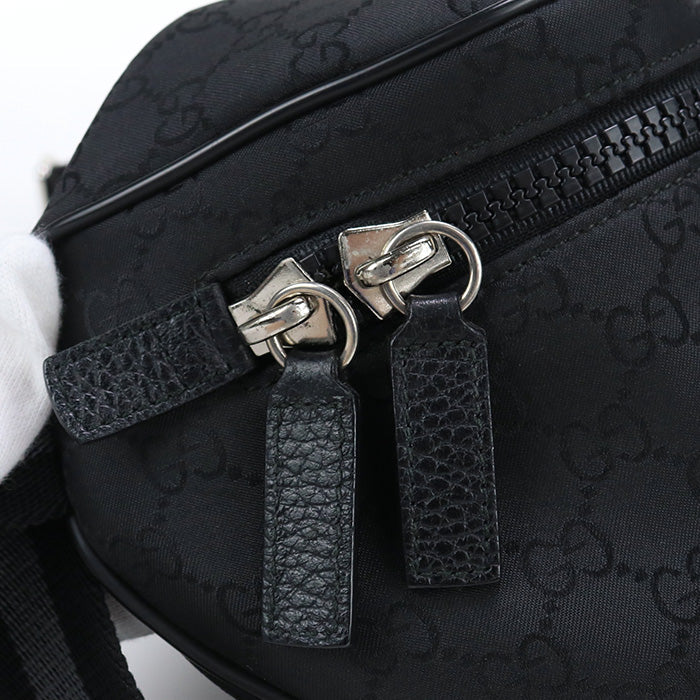 GUCCI 449182 Belt bag GG nylon Waist bag Nylon black mens