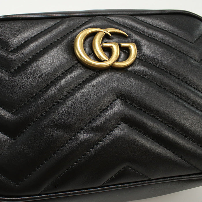 GUCCI 448065 DTD1T 1000 GG Marmont Quilted mini bag Shoulder Bag leather Women