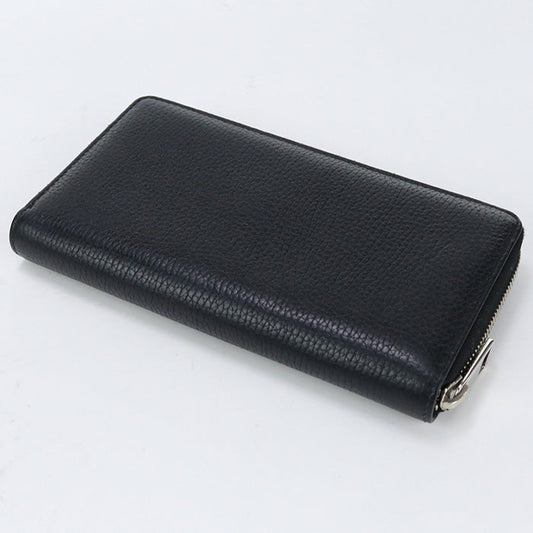 GUCCI 473928 1000 Long Wallet Dorian Zip around wallet leather mens()