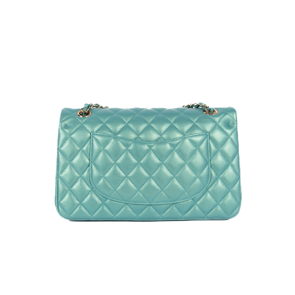 Chanel Medium Classic Double Flap in Iridescent Green