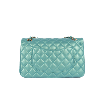 Chanel Medium Classic Double Flap in Iridescent Green