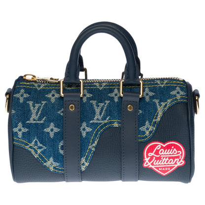 Louis Vuitton  BRAND NEW-Limited edition keepall XS strap in blue denim by Nigo