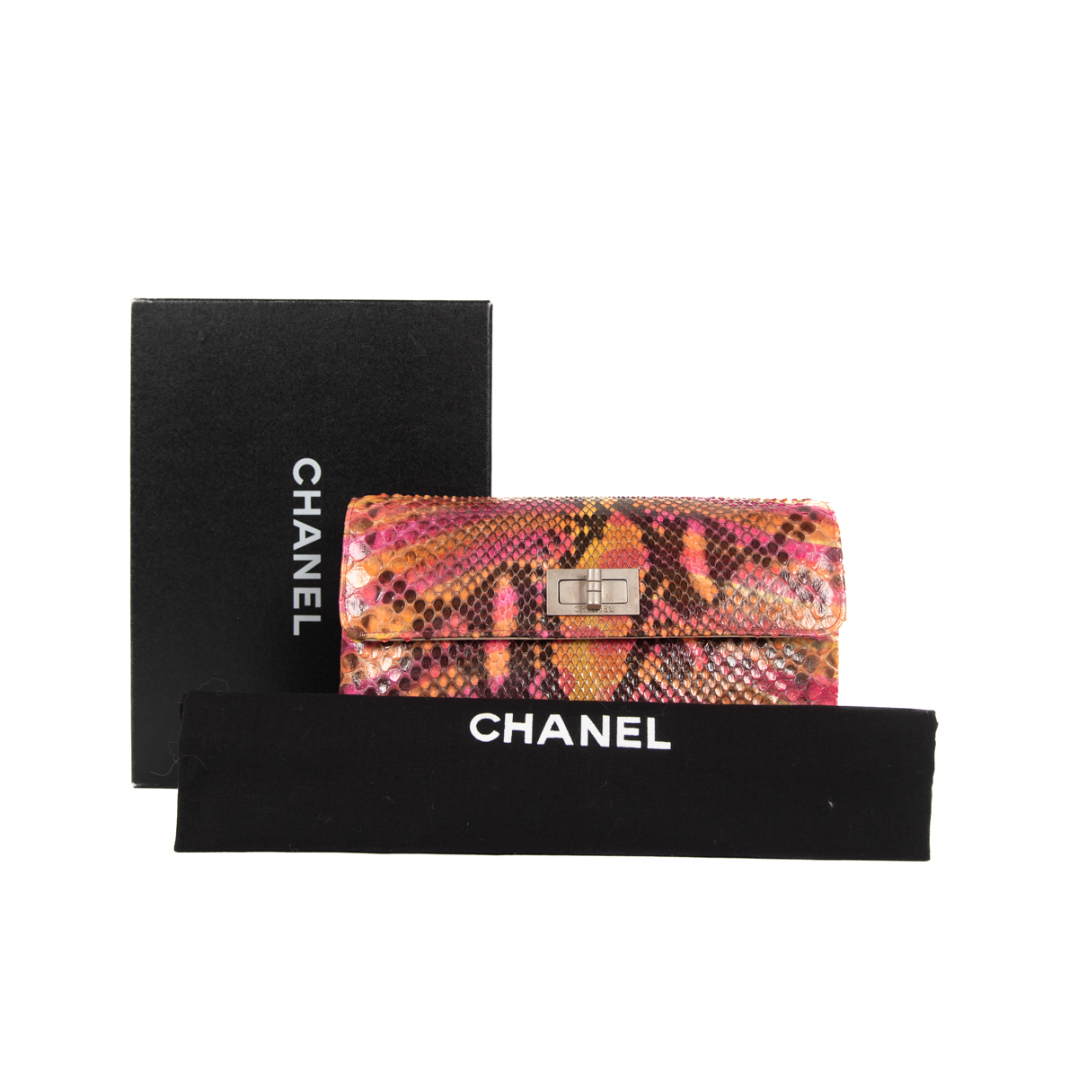 Chanel 2.55 Reissue Multicolor Python Clutch